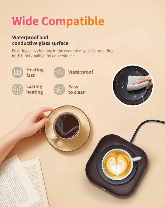 Zonopy Mug Warmer - 3-Temp Settings Coffee Mug Warmer for Desk with 4 Hrs Aut... gallery