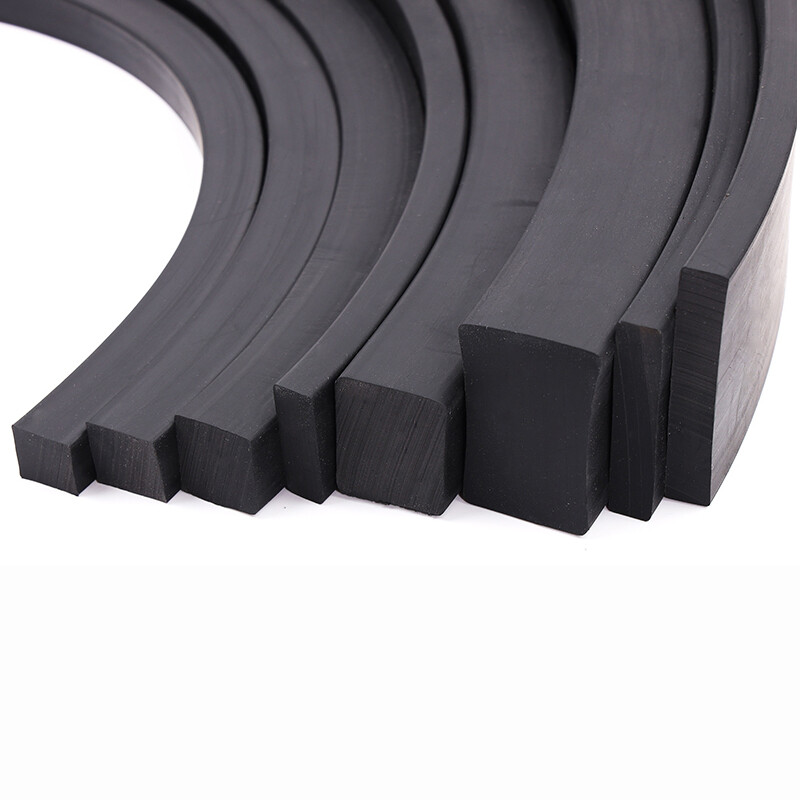 Smooth Solid Nitrile Rubber Strip Square Sheet Oil Resistant 4mm-40mm NBR Black gallery