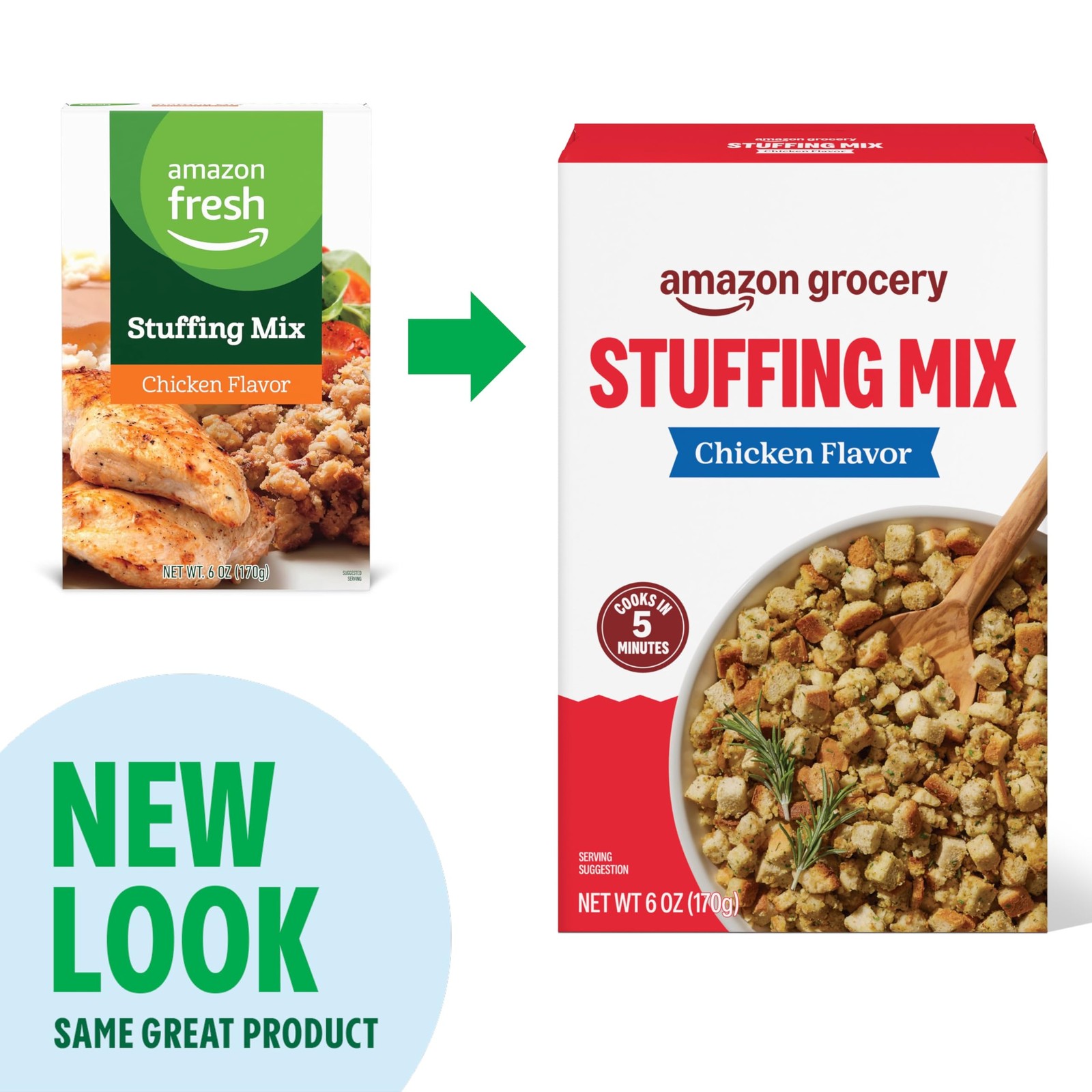 Amazon Grocery, Chicken Flavor Stuffing Mix 5 Minutes Cooking, 6 Oz gallery