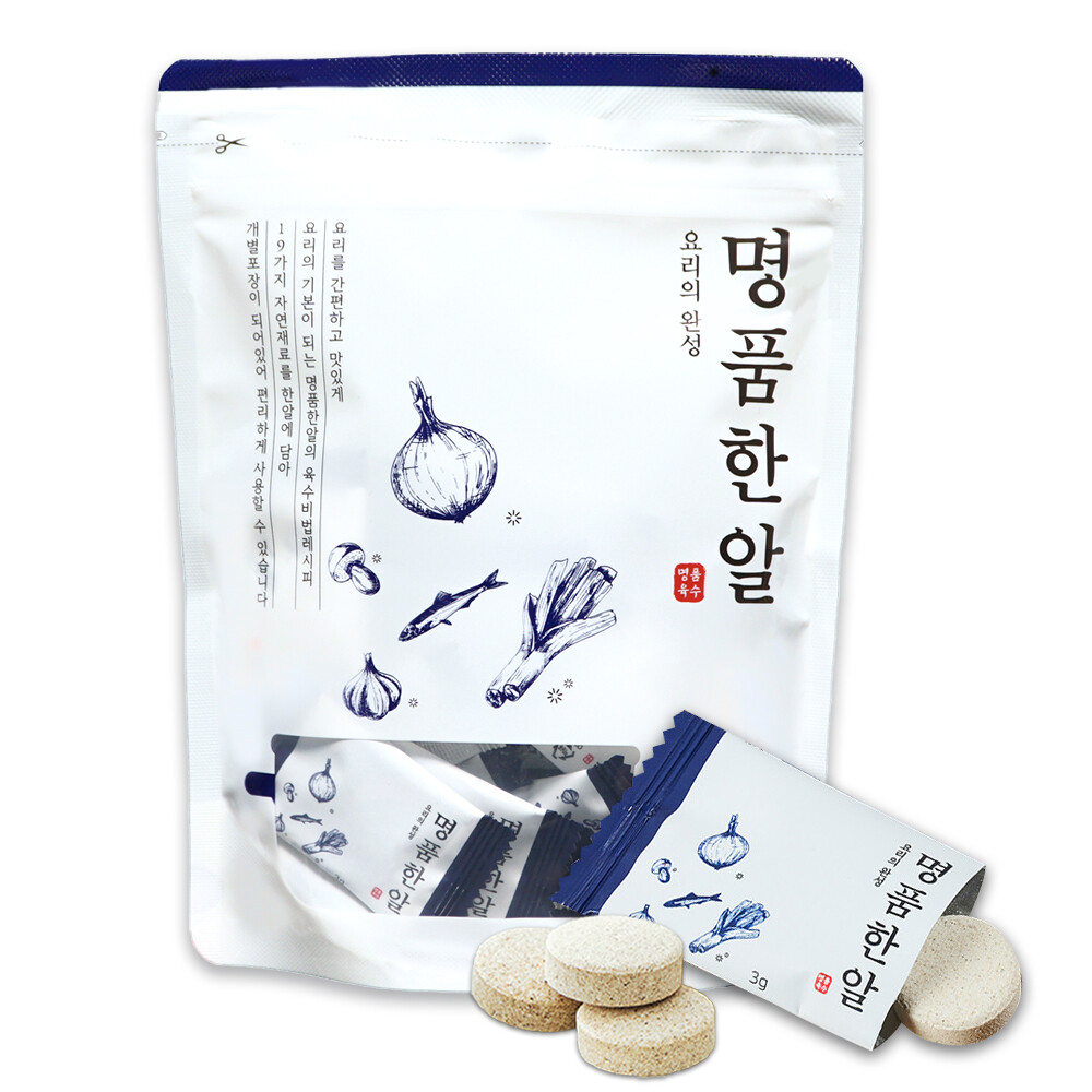 Jwellfood Instant Soup Tablet Broth Stock, Anchovy Flavor, 60g (3g x 20 Tablets) gallery