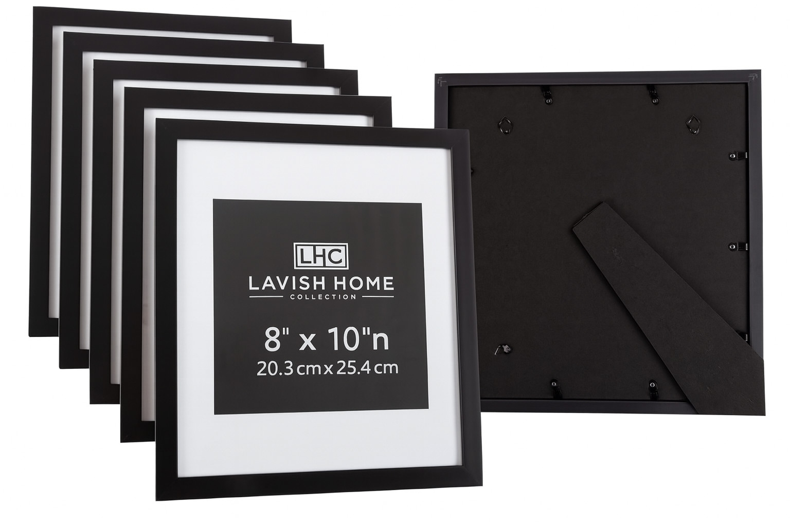 Lavish Home 8x10 Black Picture Frame Set of 4 Modern Matte Finish(new) gallery
