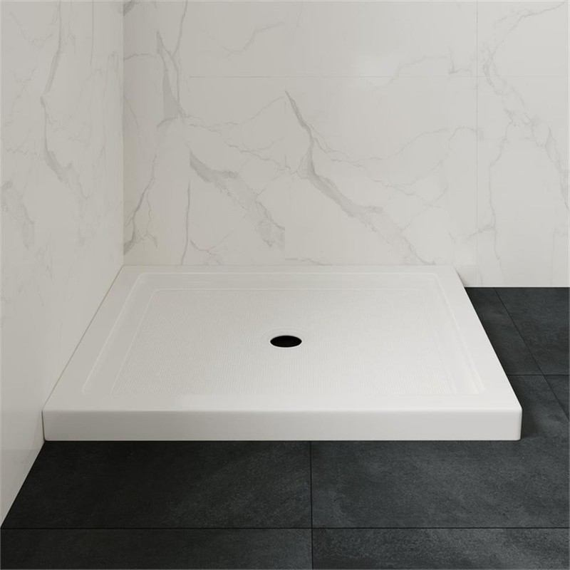 Pemberly Row 38"W x 32"D Reversible Shower Base with Center Drain gallery