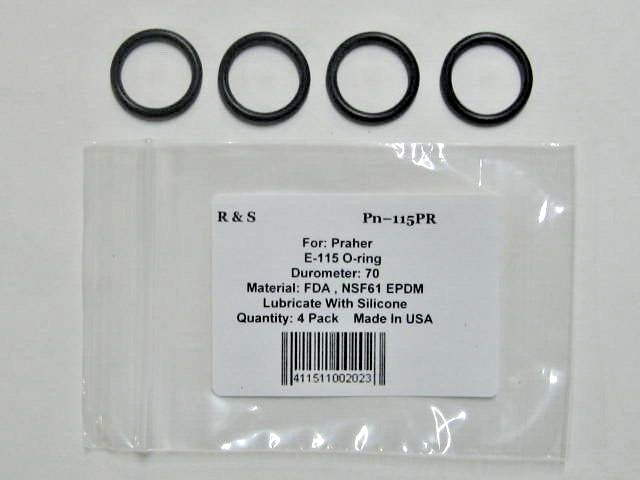 4 Praher E-115, E115 O-Rings / R&S 115PR / FDA NSF61 EPDM Material gallery