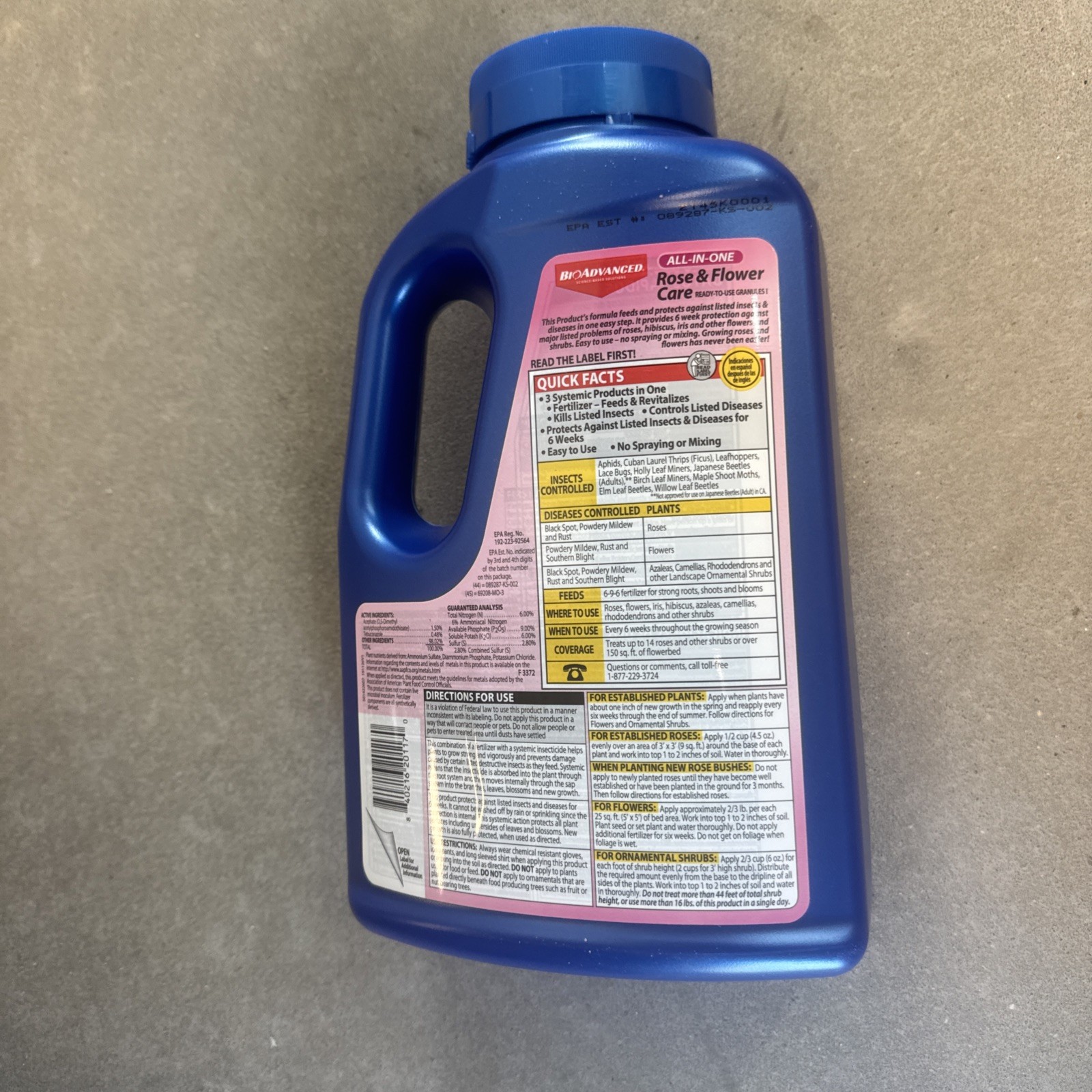BIOADVANCED All-In-One Rose and Flower Care Granules - 4 Lb - 6-9-6 Flower Food gallery
