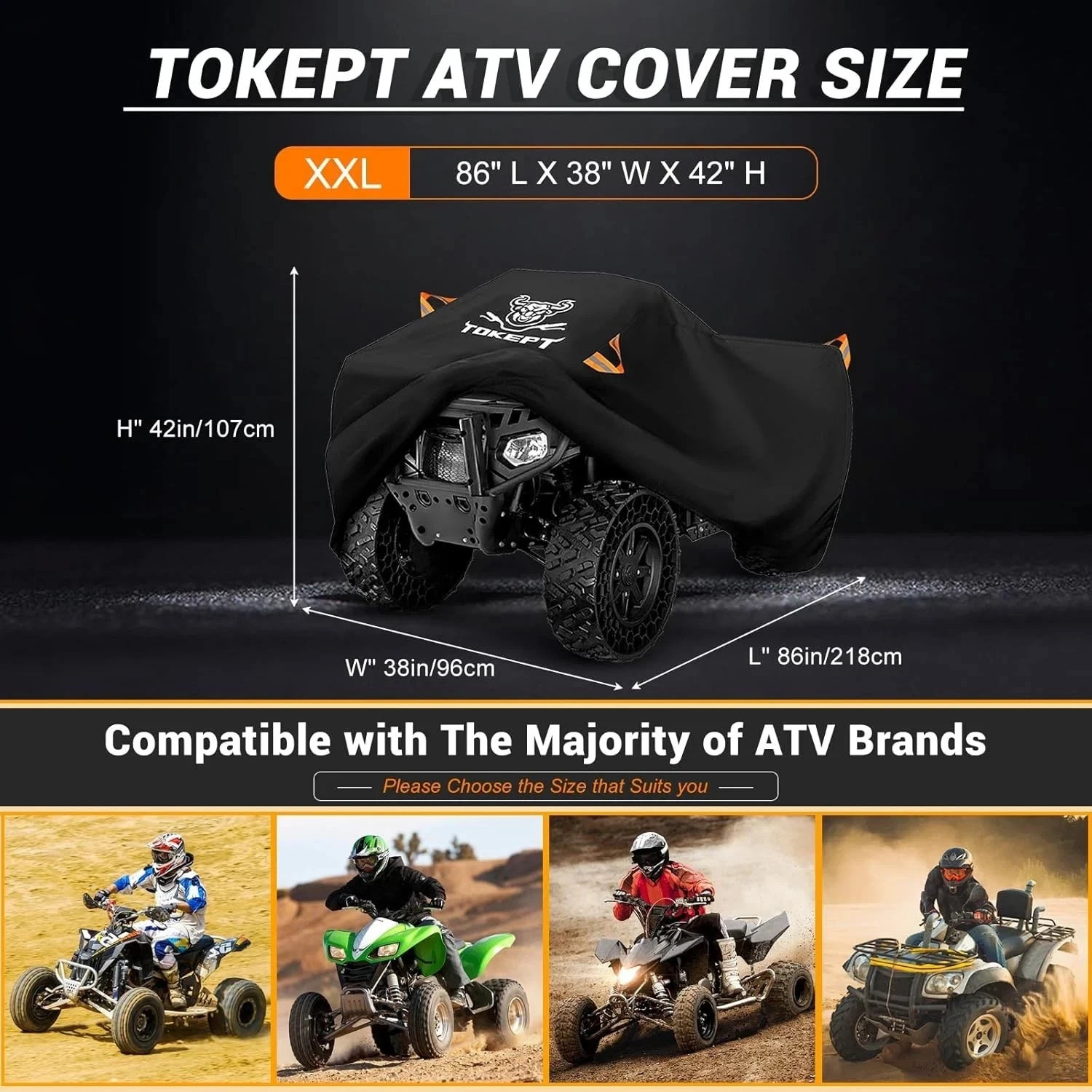 Cover, Waterproof Heavy Duty 4 Wheeler Cover Quad Cover All Season Weather XXL gallery