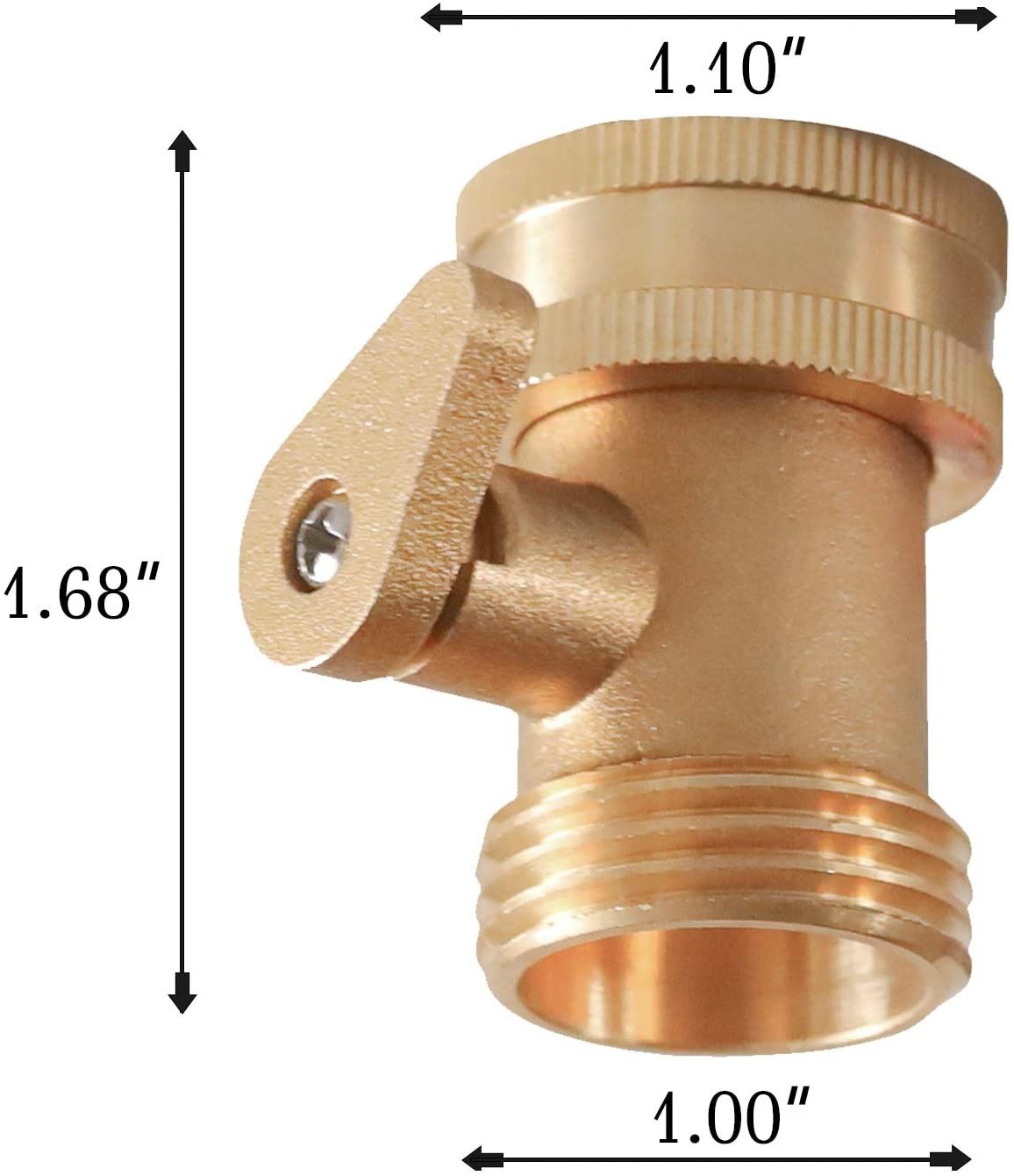 2 PACk Garden Hose Shut Off Valve Water Faucet Connector Handy All Brass 3/4" gallery