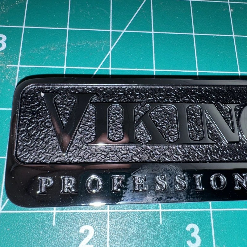 Viking Professional NEW OEM 3" Metal Emblem CHROME Logo Badge Adhesive Name gallery