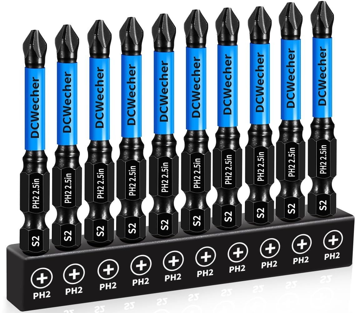 10-Pack 2 Phillips Bits for Impact Driver, 2.5-Inch Magnetic Drill Screwdriver B gallery