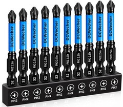 10-Pack 2 Phillips Bits for Impact Driver, 2.5-Inch Magnetic Drill Screwdriver B