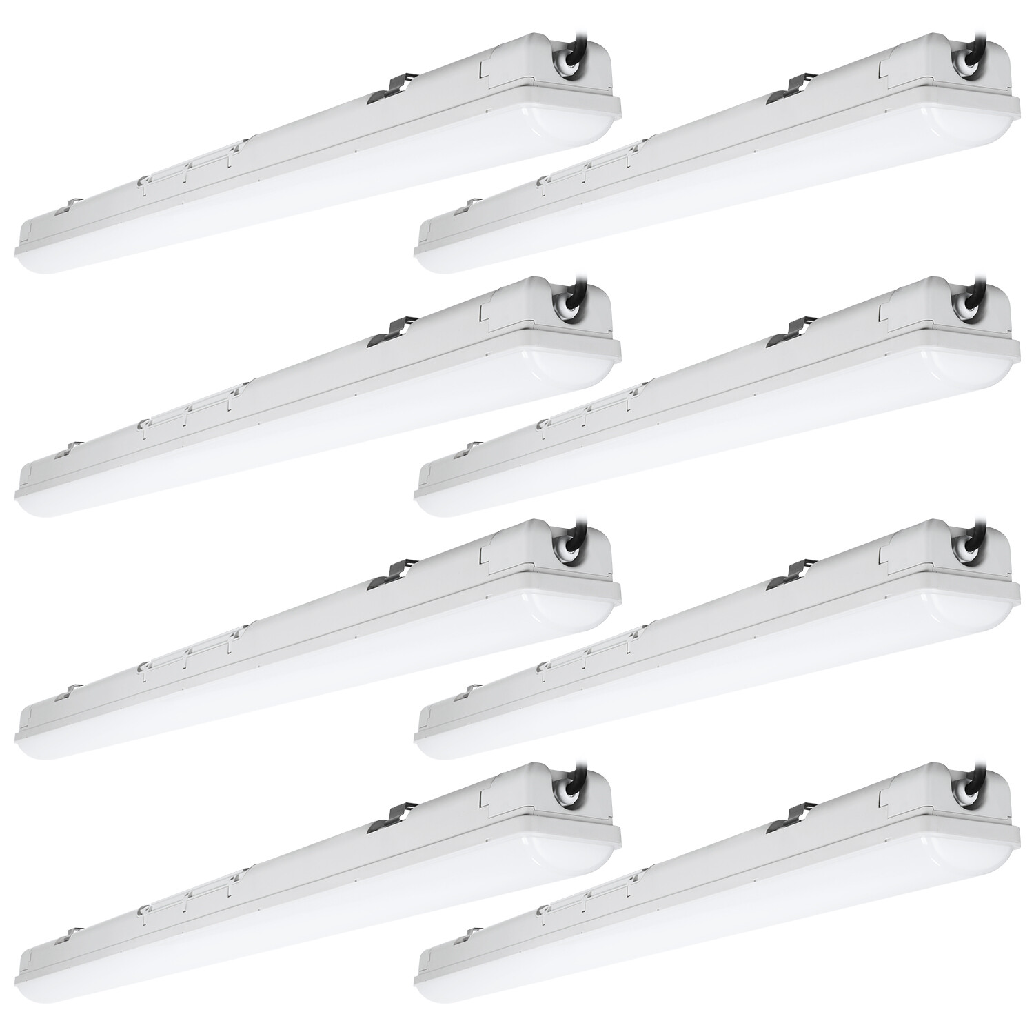 8-Pack 4ft LED Vapor Tight Light, UL Listed Vapor Proof Light, 5000K Daylight gallery