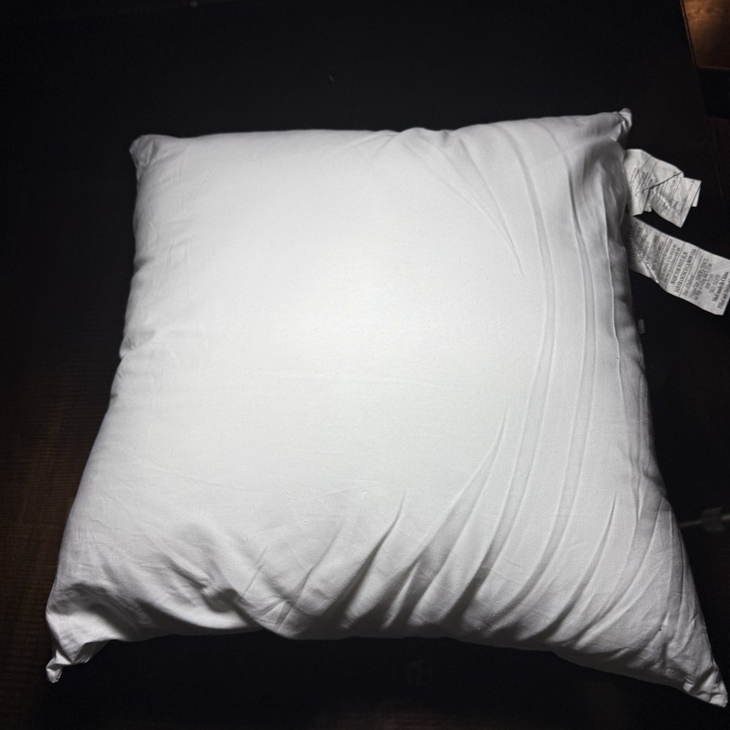 West Elm Pillow Insert Form White Decorative Pillow 20”x20” Cotton USA Made NEW gallery