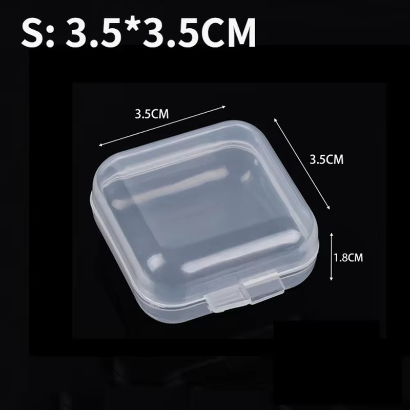 60/6PCS Mini Storage Box Transparent Plastic Jewelry Storage Box Container Porta gallery