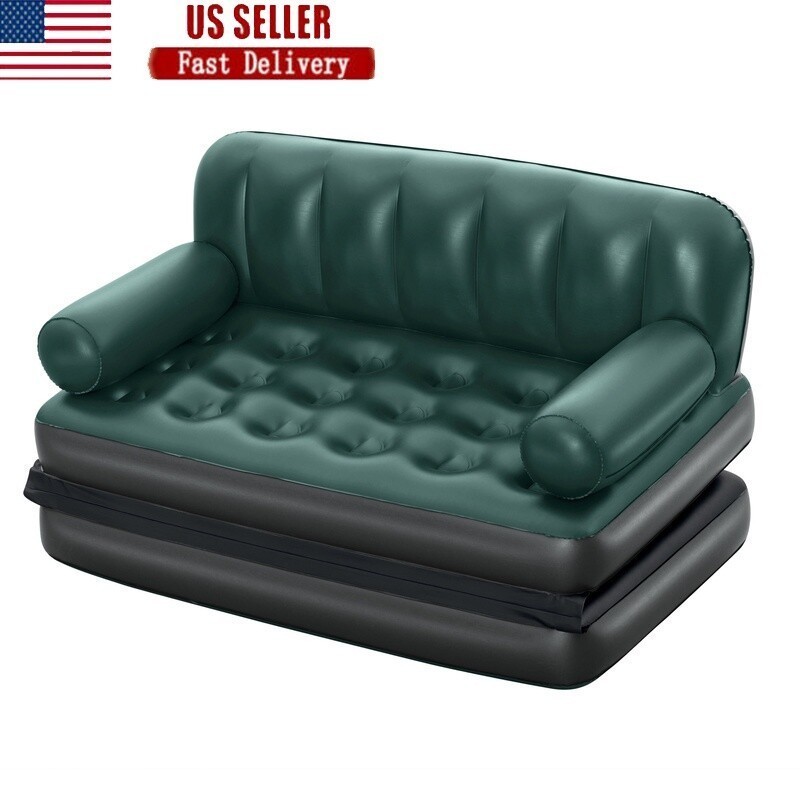 5-in-1 Inflatable Air Couch Double Sofa Lounge Bed Recliner Portable Durable New