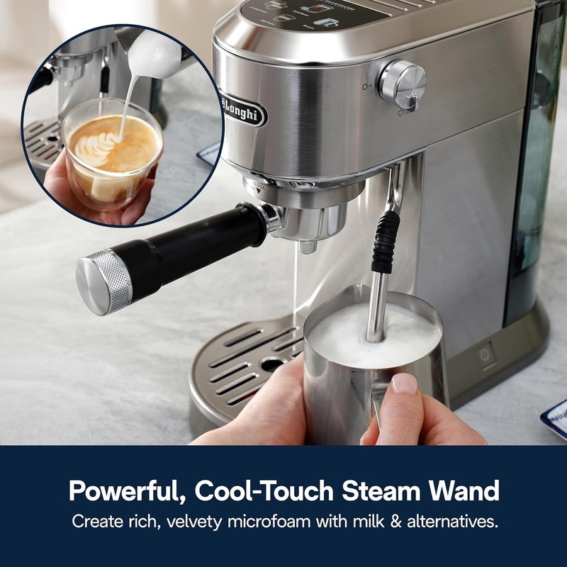 Dedica Duo Compact Espresso Machine - Cold Brew Coffee Maker with Milk Frother W gallery