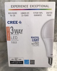 Cree 40W 60W 100W Equivalent Soft White (2700K) 3-Way Light LED.