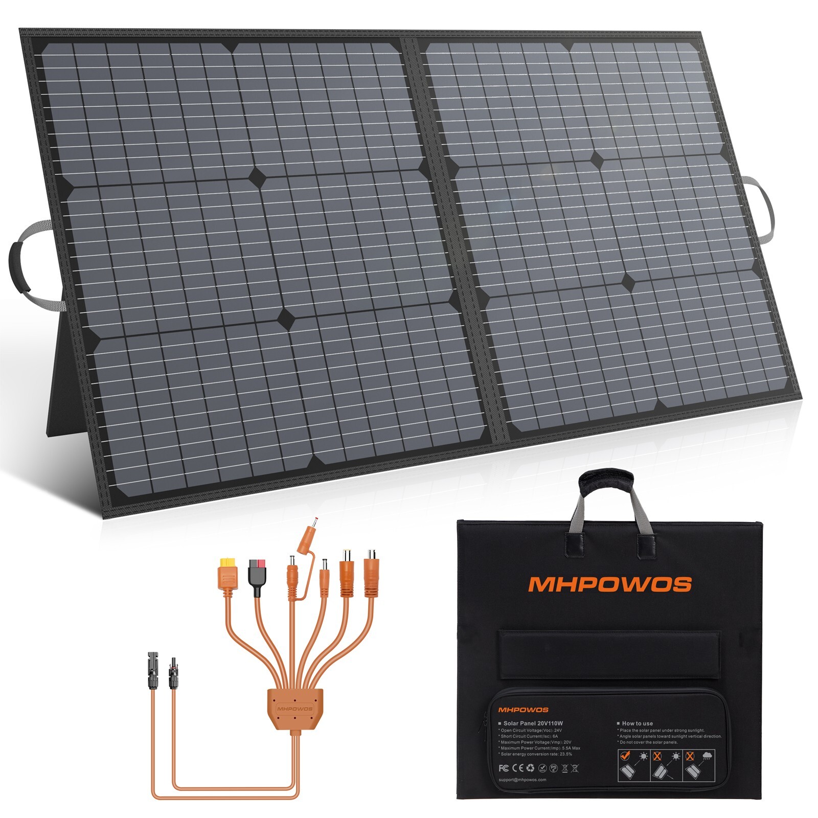 Portable Solar Panel Foldable 400w 220w 110w for Camper Van RV Trailer Camping gallery