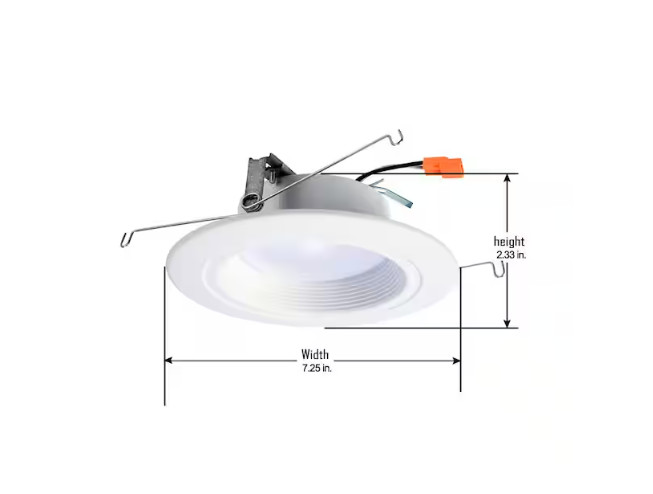 RL 5/6" 2700K Integrated LED White Recessed Light Retrofit Trim 90 CRI 6-Pack gallery