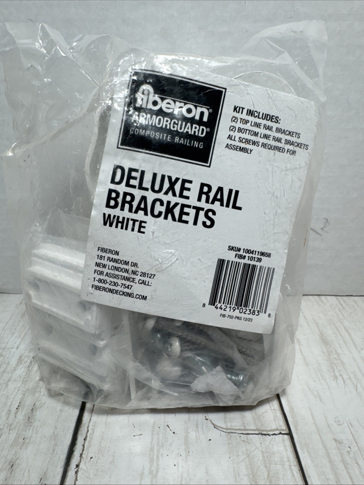 Fiberon Armorguard Composite Deluxe White Plastic Railing Brackets Hardware Kit gallery