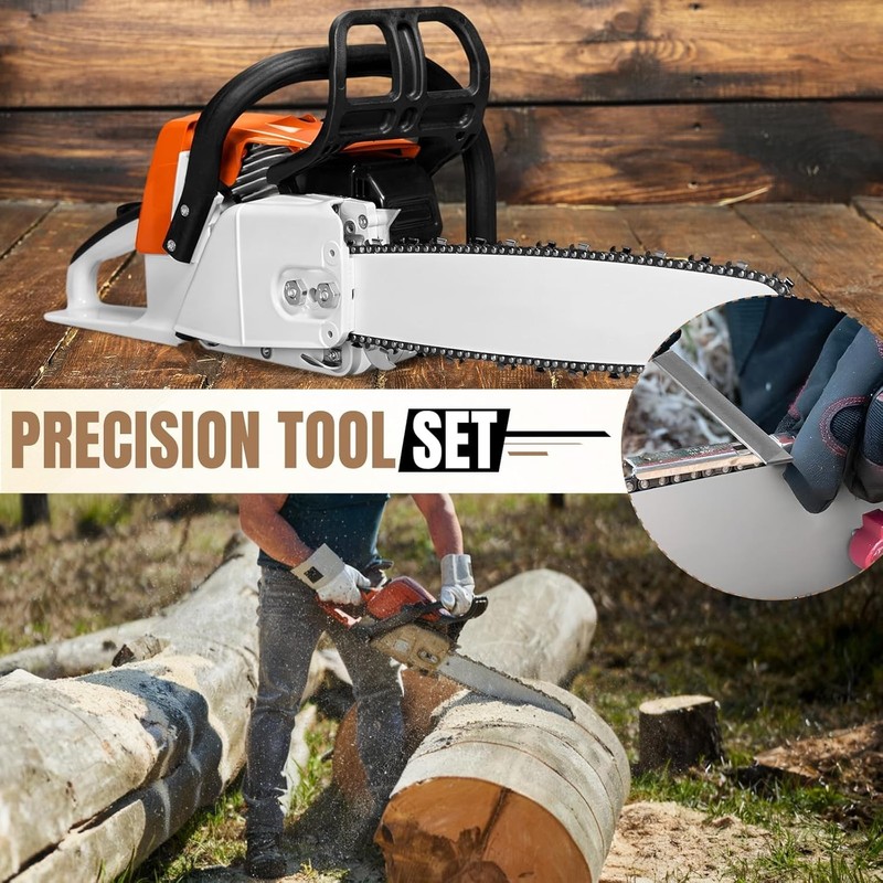 4 Pieces Depth Gauge Tool with Flat File for Chainsaw Chain Raker Gauge and Chai gallery