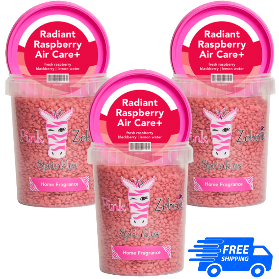 Pink Zebra Radiant Raspberry Air Care+ Carton Sprinkles 16oz ( Pack of 3 ) gallery