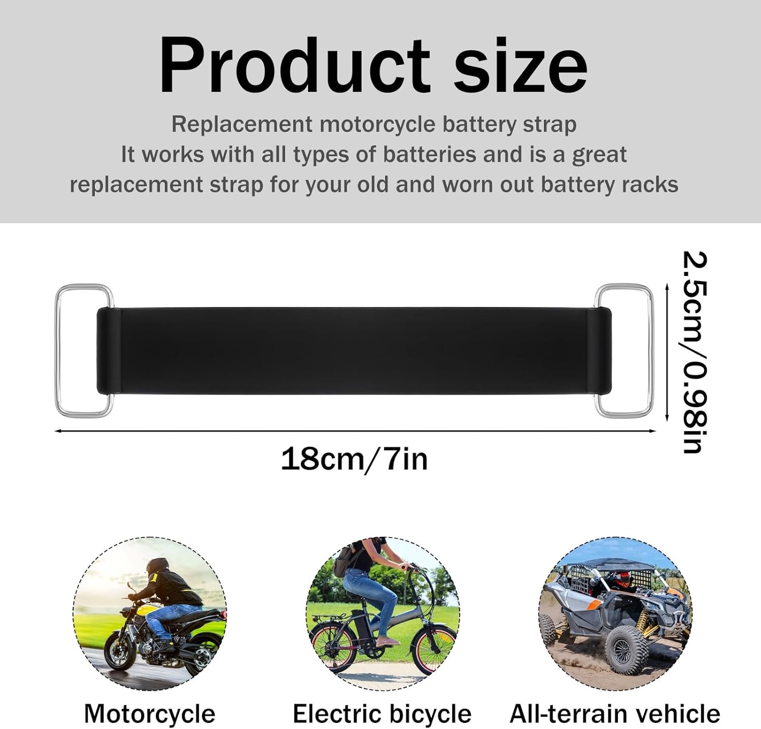 4 PCS Battery Strap, Elastic Battery Hold Down Strap, Stretchable Rubber Battery gallery