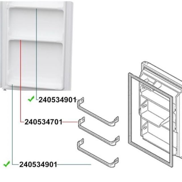 Frigidaire Refrigerator Shelf Retainer Bar 240534901 gallery
