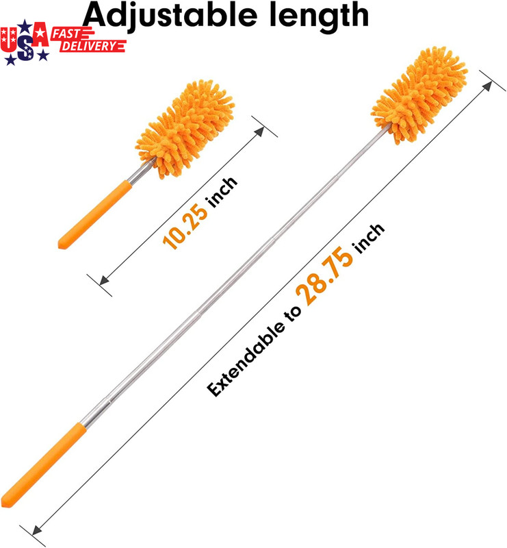 Microfiber Duster for Cleaning, Hand Washable Dusters with 2Pcs Replaceable Mic gallery