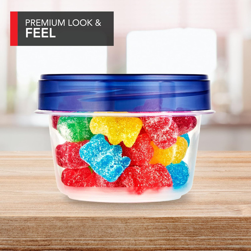 4Oz Plastic Containers with Twist Top Lids (6 Pack), 1/2 Cup Small Freezer Conta gallery
