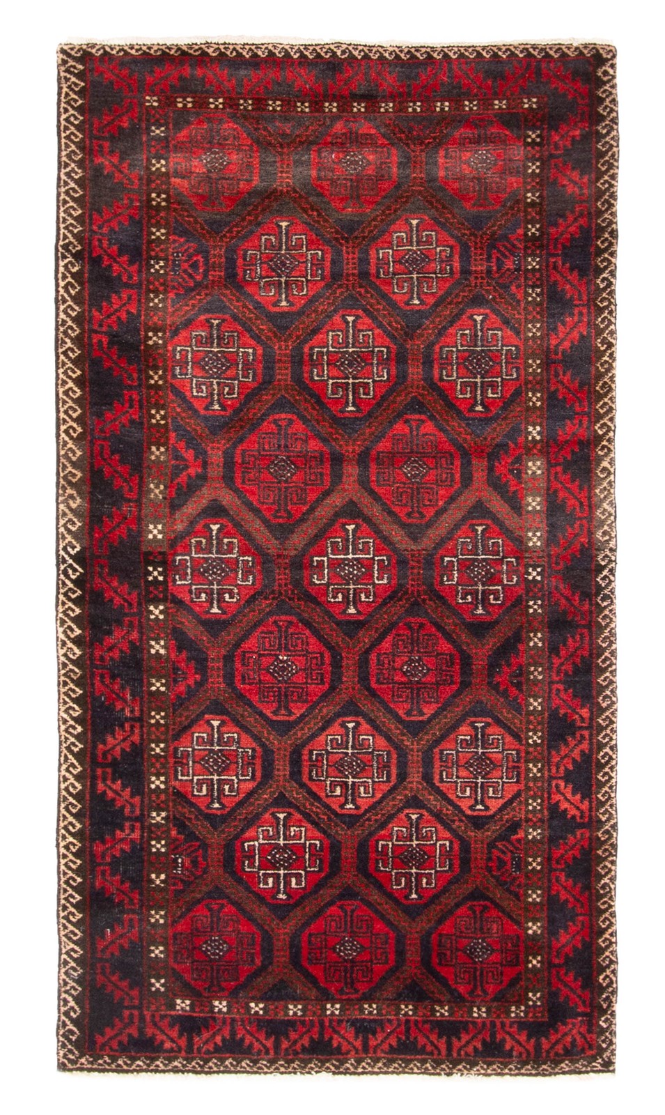 Vintage Traditional Hand-Knotted Area Rug 2'11" x 5'5" Oriental Wool Carpet gallery