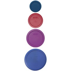 Pyrex 4 Lid Bundle for 1,2,4, and 7-cup Pyrex Glass Bowls Version 2