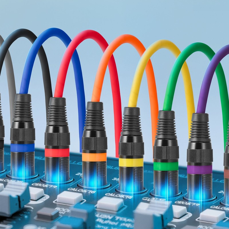 XLR Cable 3.3 ft, 10 Pack, Shielded Balanced DMX Male to Female Microphone Cable gallery