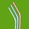 Disposable Striped Plastic Flex Straws,7.5"Long,Assorted Colors,100 Count gallery