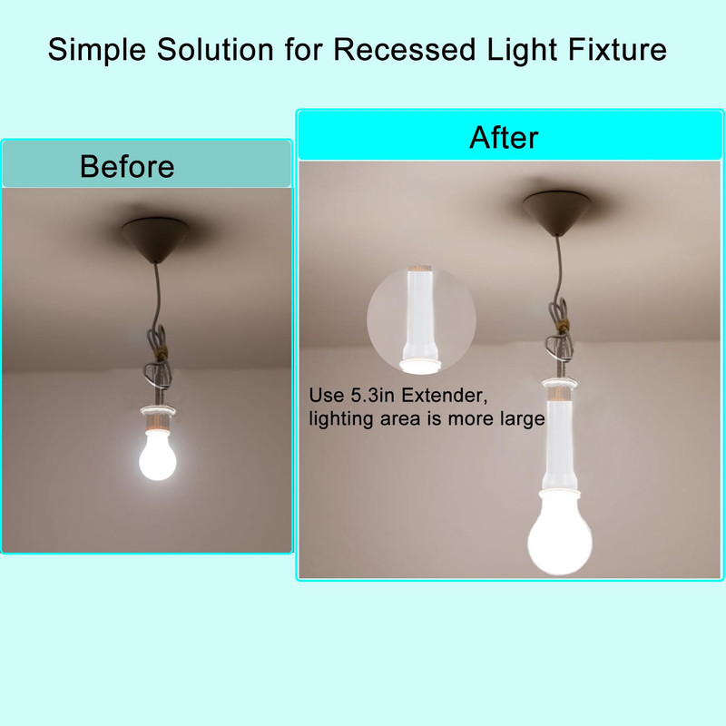 Light Socket Extender, E26/E27 Light Bulb Socket Extender Standard Medium Base, gallery