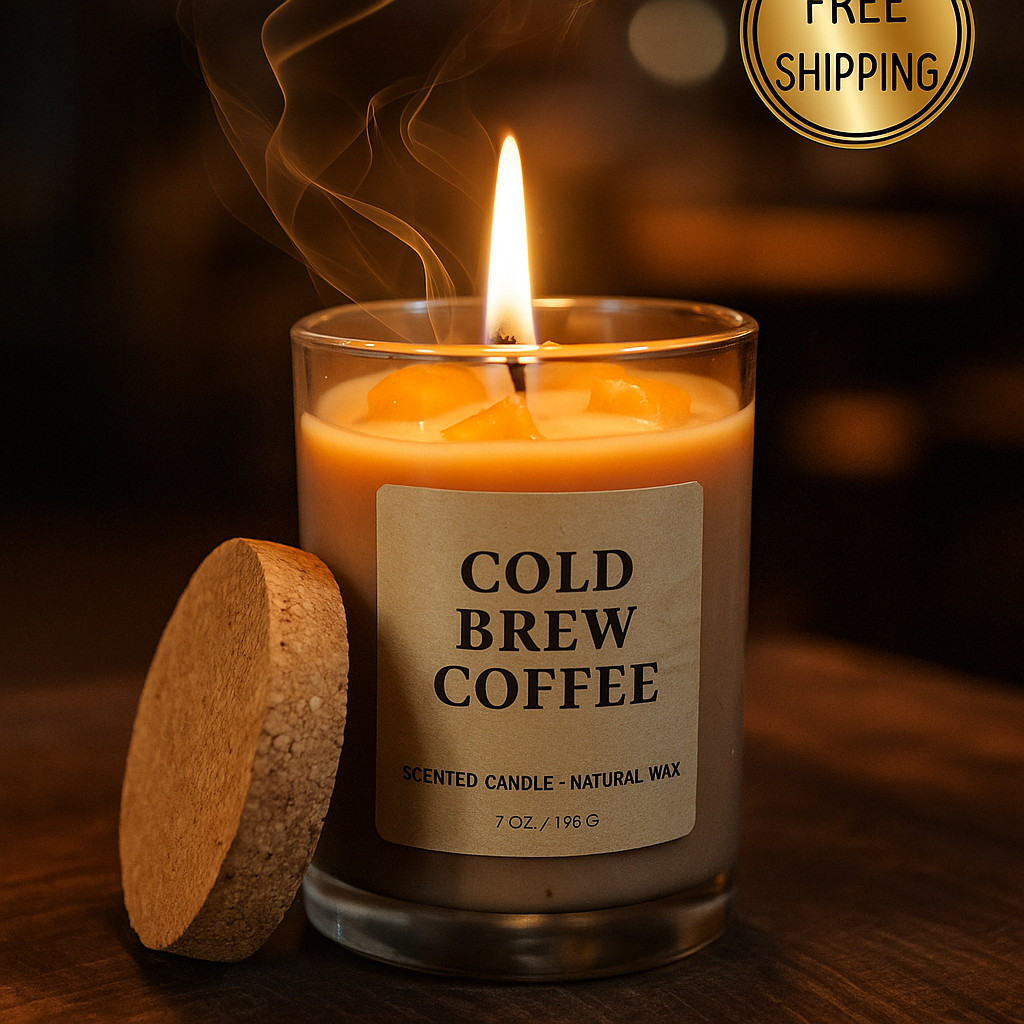Cold Brew Coffee Candle Coffee Flavor Fragrance 7.oz Coffee Scent Free Shipping gallery