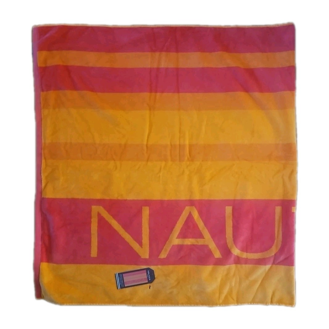 Nautica Beautiful Beach XLarge Towel Orange Red 36" x 68" / 91cm x 173cm NWT gallery