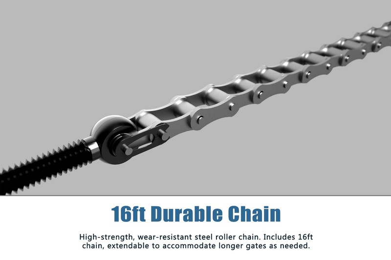Blütezeit Automatic Chain Sliding Gate Opener 1100lb w/2 Remotes & 16.4ft Chain gallery