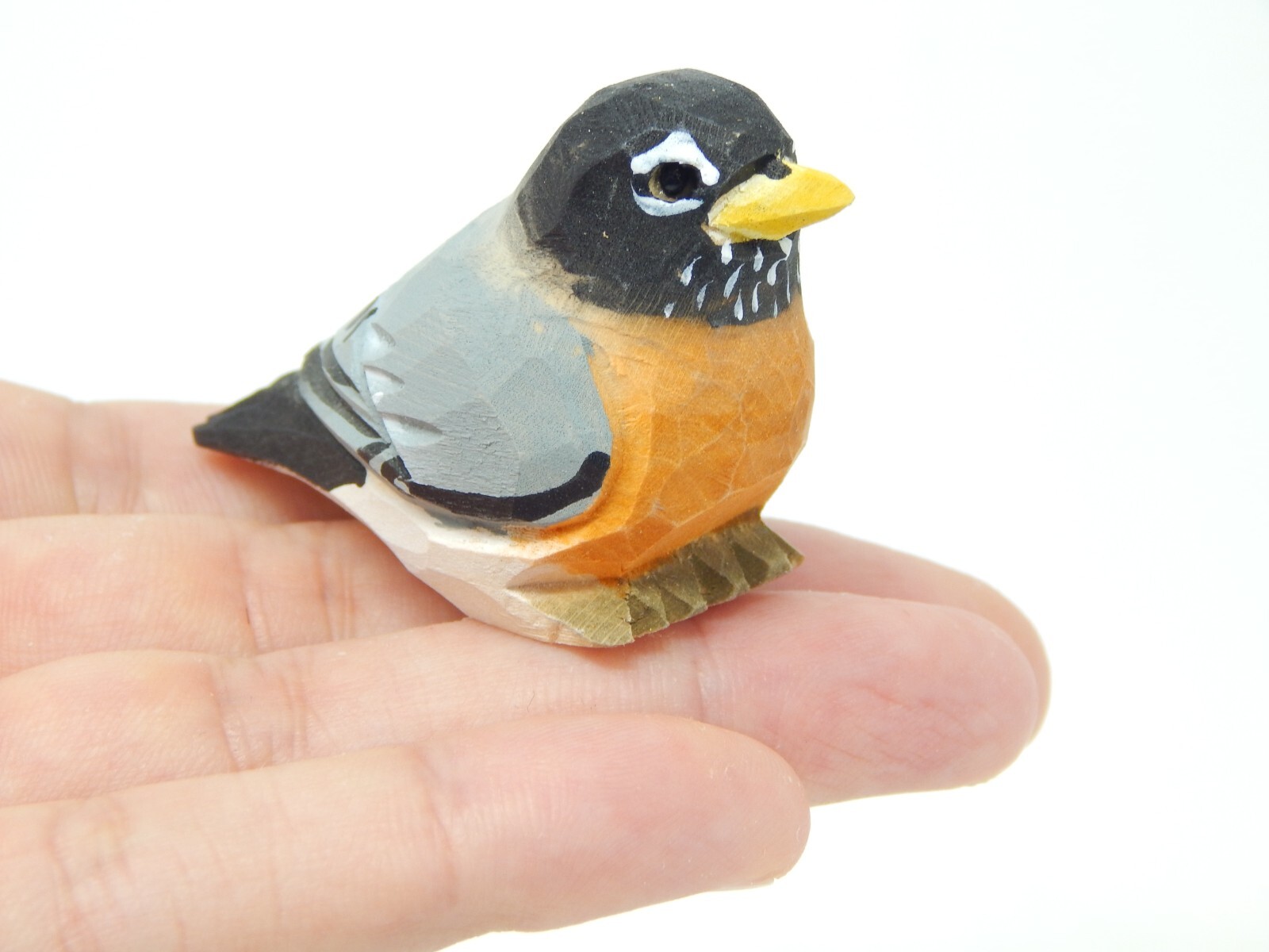 Robin Figure Miniature Bird Statue Carve Sculpture Decor Garden Cake Topper gallery