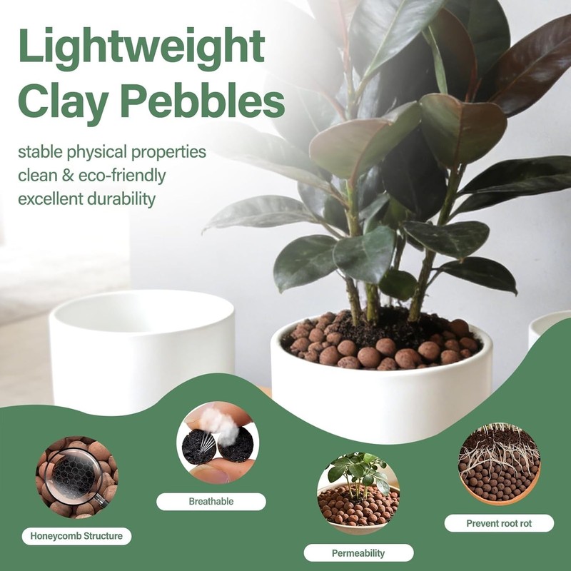 2 LB Expanded Clay Pebbles – Ideal For Hydroponic and Soil-Free Plants gallery