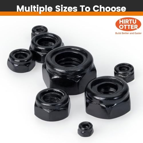 Nylon Insert Hex Lock Nuts - 30Stainless Steel - Black Finish - Coarse M14 4 gallery