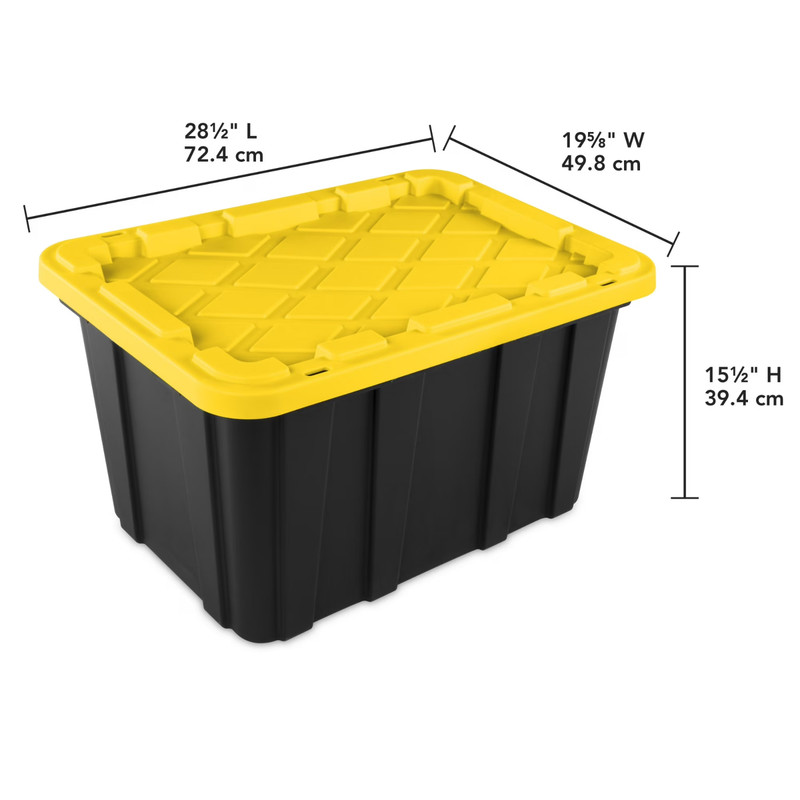 NEW 6 Pack Sterilite Large Storage Bin 27Ga Durable Plastic Storage Tote SnapOn gallery