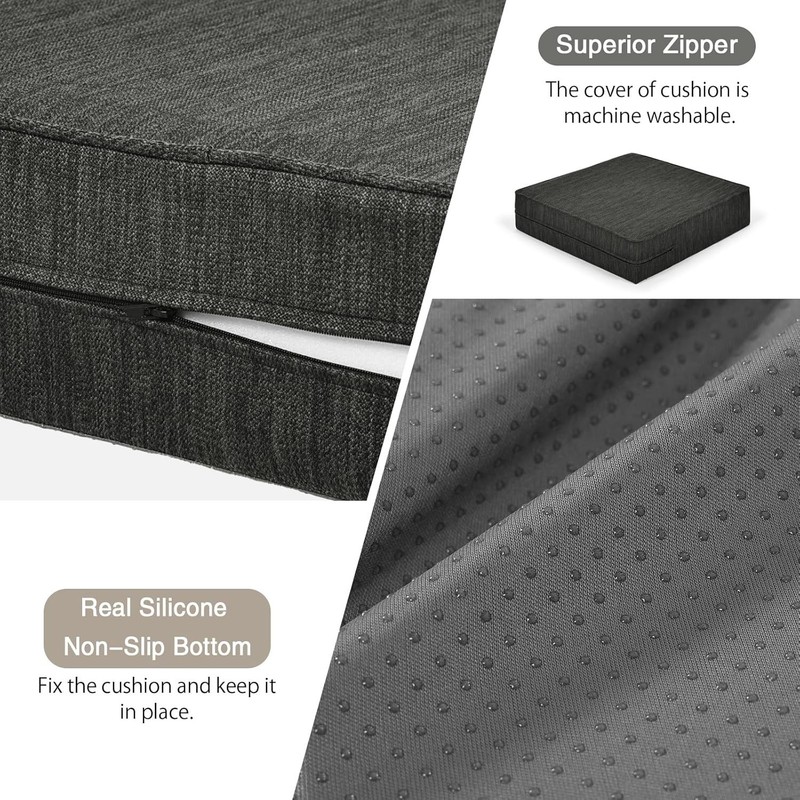 Extra Large Dual-Layer Gel Memory Foam Recliner Cushions for Elderly, 20X20X5 In gallery