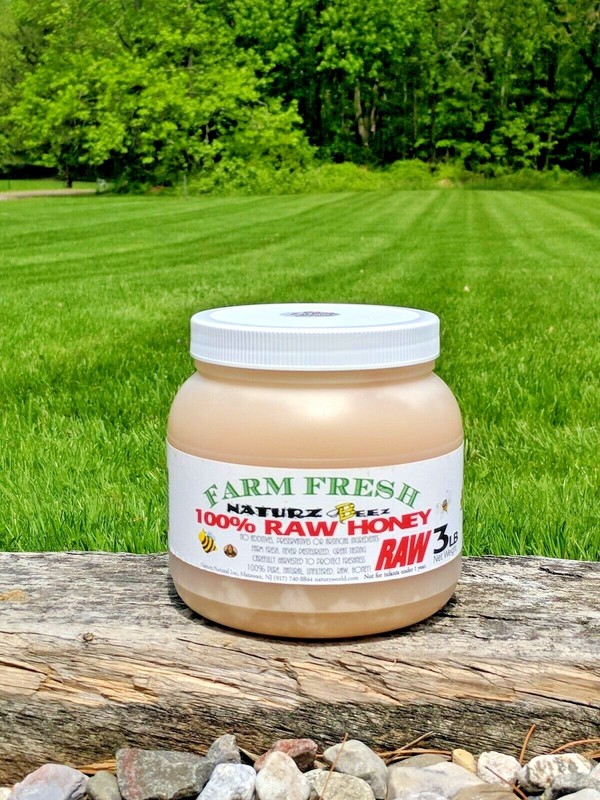 RAW HONEY CLOVER (2 Jars = 6Lbs) 3 LBS Ea 100% PURE RAW gallery