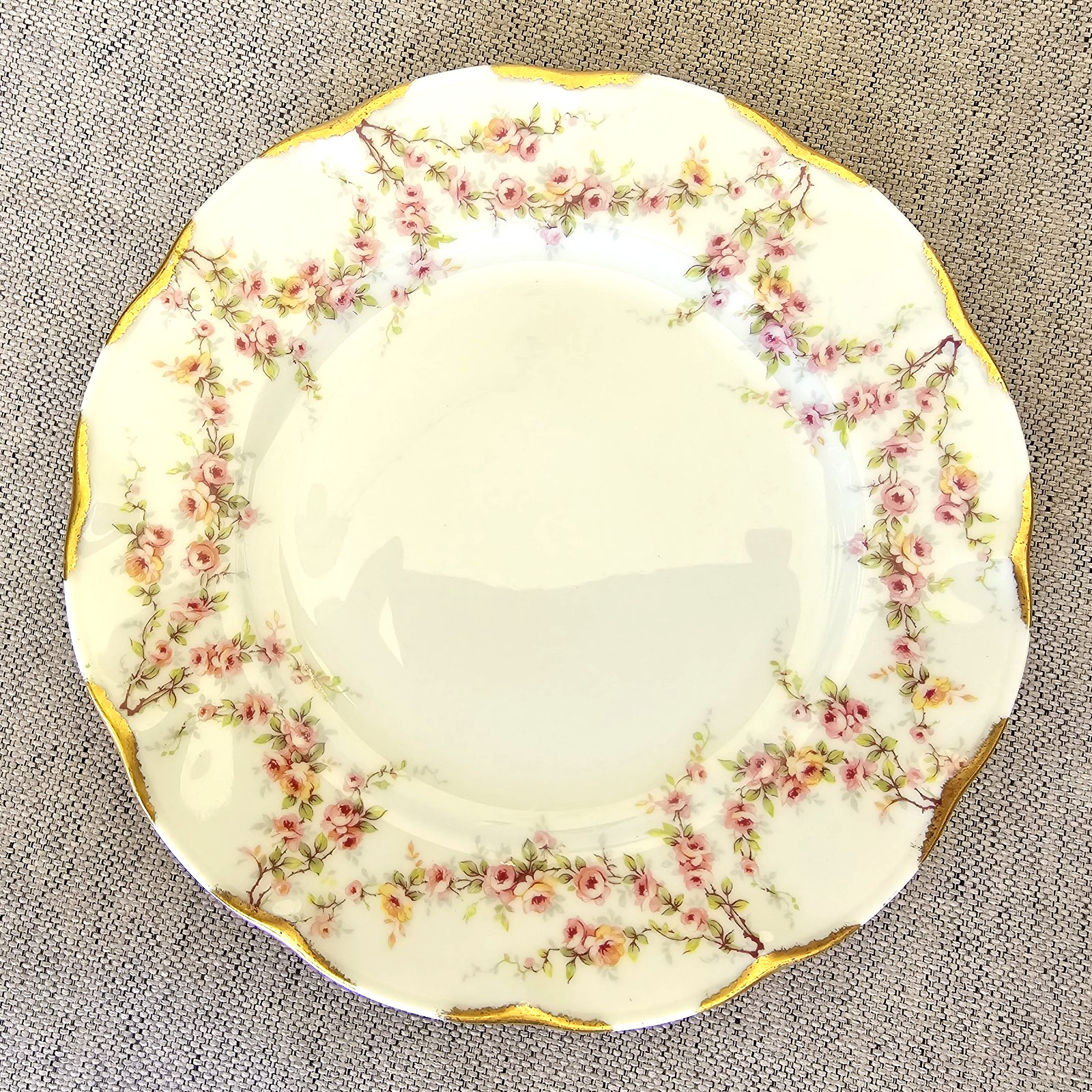 ANTIQUE BREAD PLATE THEODORE HAVILAND "VARENNE" VINTAGE MADE IN AMERICA NEW YORK gallery