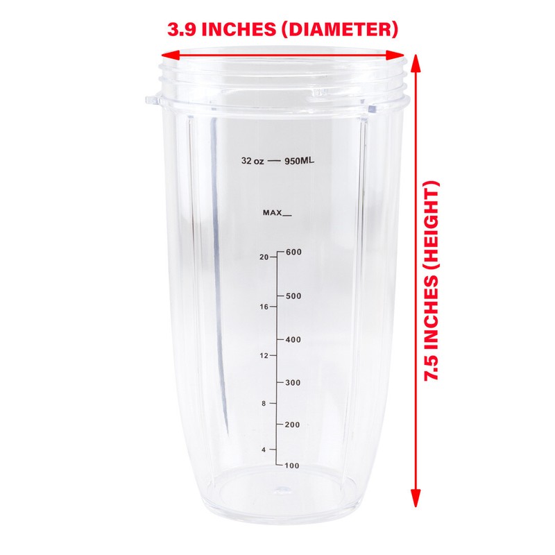 32 oz Colossal Cup Replacement for NutriBullet 600W 900W NB-101B NB-101S NB-201 gallery