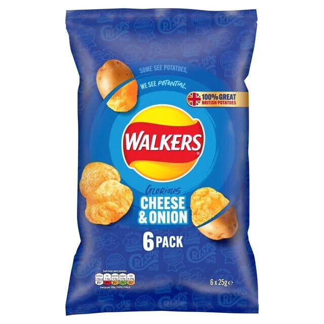 Walkers Crisps Cheese and Onion 6X25g - Pack of 2 gallery