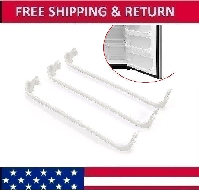 HECASA 3Pcs Door Rack Shelf Retainer Bar For Frigidaire Kenmore #240534701 gallery