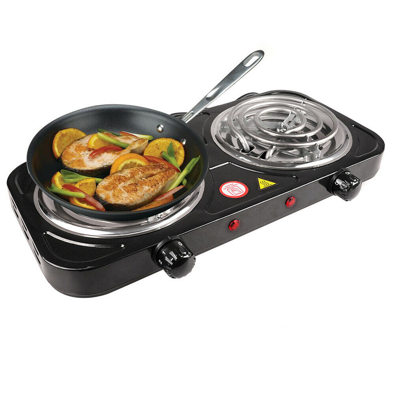2000W Portable Kitchen Electric Double Burner Hot Plate Cooktop Cooking Stove gallery