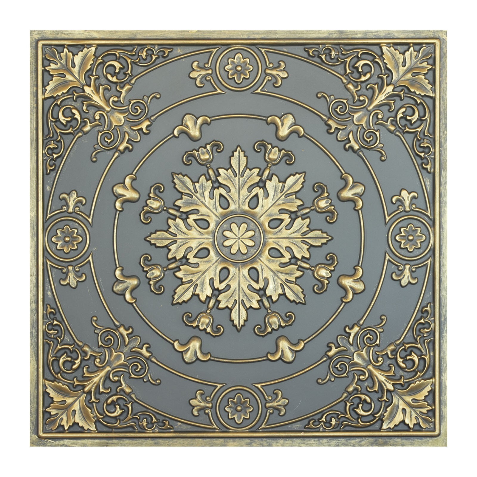 Faux tin Ceiling tiles Decor art wall panel for Groggery PL18 ancient gold 10pcs gallery