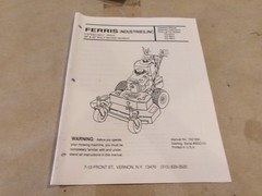 FERRIS OPERATORS MANUAL AND ASSEMBLY INSTRUCTIONS PARTS LIST FOR MULTIPLE MODELS