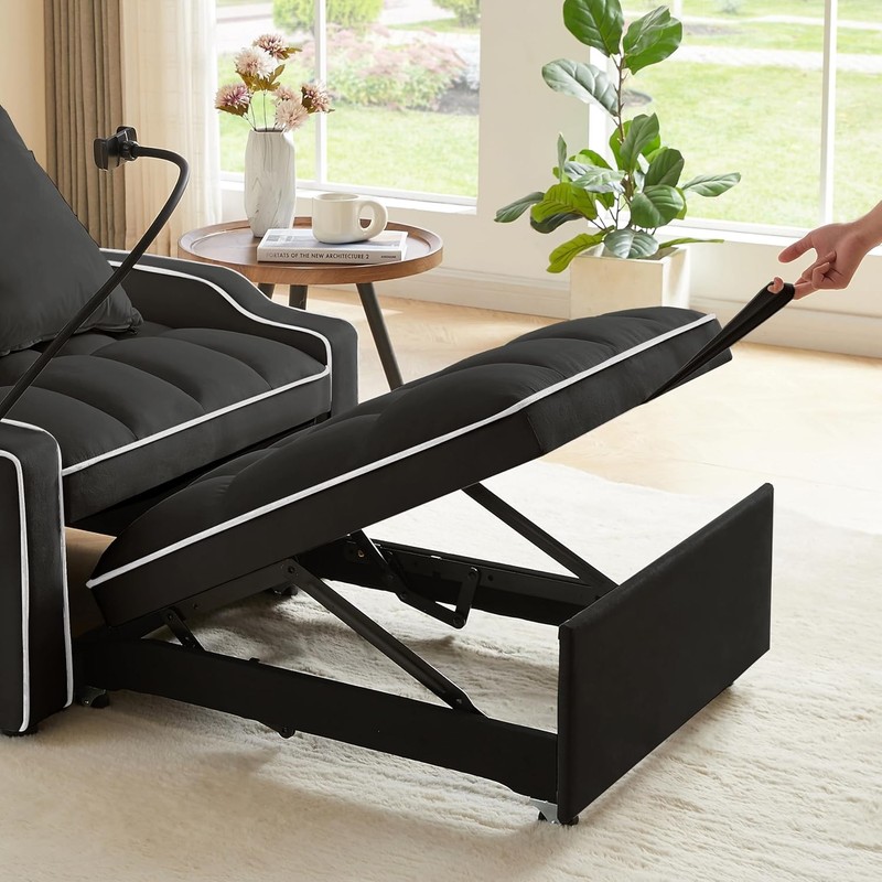 3-in-1 Sleeper Sofa Chair Bed Adjustable Sleeper Chairs with Pull out Bed gallery